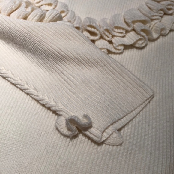 Frame Ruffle-Yoke Ribbed Sweater NWOTS - Picture 10 of 10